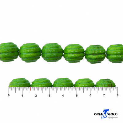 0309-Бусины деревянные "ОмТекс", 16 мм, упак.50+/-3шт, цв.019-зеленый - купить в Северске. Цена: 62.22 руб.