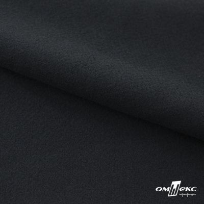 Трикотажное полотно "Капри" 100% полиэстр, 152см, 320 г/м2, чёрный, м - купить в Северске. Цена 374 руб.