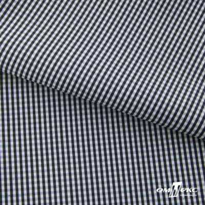 Ткань сорочечная Клетка Виши, 115 г/м2, 58% пэ,42% хл, шир.150 см, цв.6-черный, (арт.111) - купить в Северске. Цена 306.69 руб.