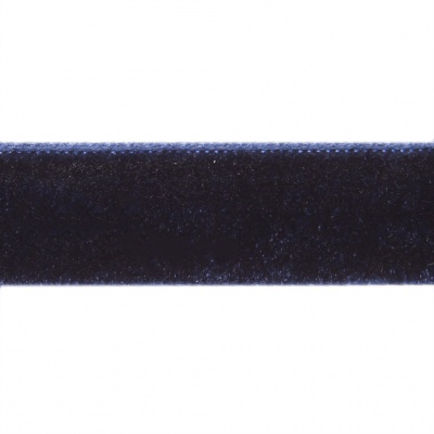Лента бархатная нейлон, шир.12 мм, (упак. 45,7м), цв.180-т.синий - купить в Северске. Цена: 411.60 руб.