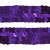 Тесьма с пайетками 12, шир. 20 мм/уп. 25+/-1 м, цвет фиолет - купить в Северске. Цена: 778.19 руб.