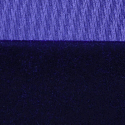 Бархат стрейч №14, 240 гр/м2, шир.160 см, (2,6 м/кг), цвет т.синий - купить в Северске. Цена 740.88 руб.