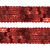 Тесьма с пайетками 3, шир. 20 мм/уп. 25+/-1 м, цвет красный - купить в Северске. Цена: 778.19 руб.