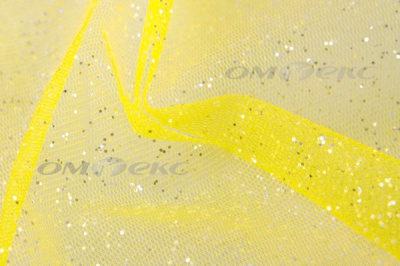 Сетка Глиттер, 40 гр/м2, шир.160см, цвет жёлтый - купить в Северске. Цена 163.01 руб.