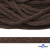 Шнур плетеный d-6 мм, 70% хлопок 30% полиэстер, уп.90+/-1 м, цв.1073-т.коричневый - купить в Северске. Цена: 594 руб.