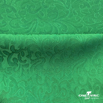 Ткань жаккард королевский, 100% полиэстр 180 г/м 2, шир.150 см, цв-зеленый - купить в Северске. Цена 293.39 руб.