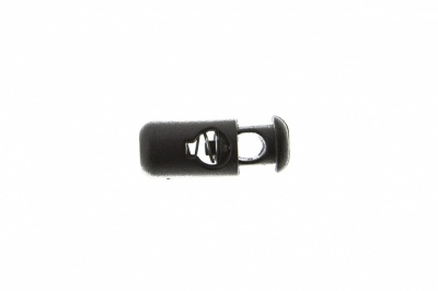 8108 Фиксатор пластиковый "Бочонок", 20х8 мм, цвет чёрный - купить в Северске. Цена: 1.31 руб.