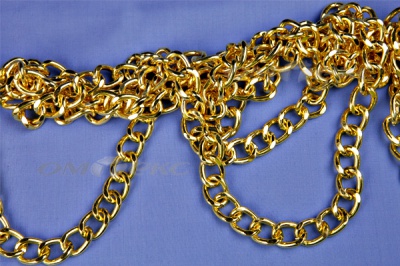 Цепь металл декоративная №11 (17*13) золото (10+/-1 м)  - купить в Северске. Цена: 1 341.87 руб.