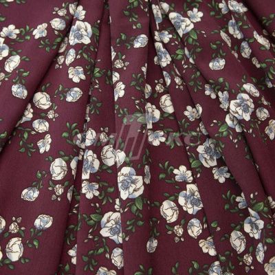 Плательная ткань "Фламенко" 3.3, 80 гр/м2, шир.150 см, принт растительный - купить в Северске. Цена 317.46 руб.
