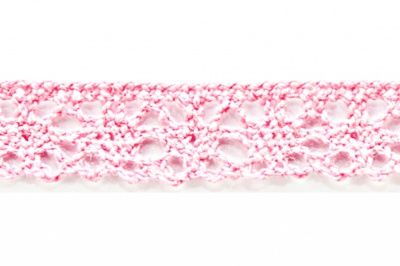 Тесьма кружевная 0621-1607, шир. 15 мм/уп. 20+/-1 м, цвет 096-розовый - купить в Северске. Цена: 302.42 руб.