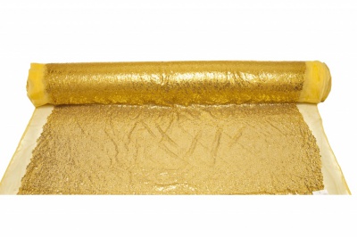 Сетка с пайетками №6, 188 гр/м2, шир.130см, цвет золото - купить в Северске. Цена 371.02 руб.