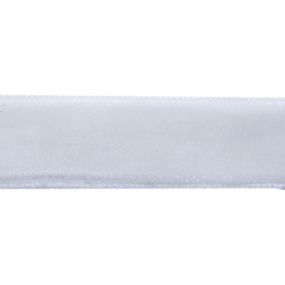 Лента бархатная нейлон, шир.12 мм, (упак. 45,7м), цв.01-белый - купить в Северске. Цена: 457.61 руб.