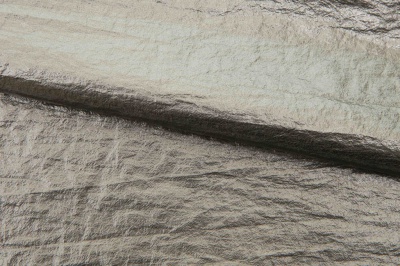 Текстильный материал "Диско"#1805 с покрытием РЕТ, 40гр/м2, 100% полиэстер, цв.6-тем.серебро - купить в Северске. Цена 412.36 руб.