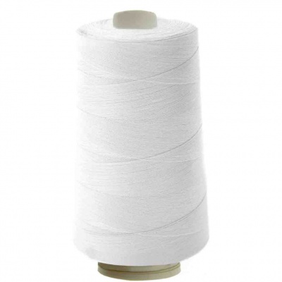 Швейные нитки (армированные) 28S/2, нам. 2 500 м, цвет белый - купить в Северске. Цена: 148.95 руб.