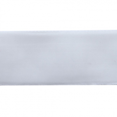 Лента бархатная нейлон, шир.25 мм, (упак. 45,7м), цв.01-белый - купить в Северске. Цена: 981.09 руб.