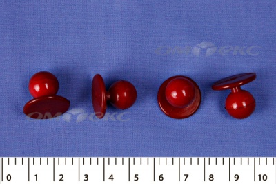 Пуговица поварская "Пукля", 10 мм, цвет красный - купить в Северске. Цена: 2.28 руб.