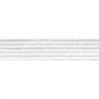 Резиновые нити с текстильным покрытием, шир. 6 мм (182 м/уп), цв.-белый - купить в Северске. Цена: 705.59 руб.