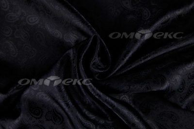 Ткань подкладочная жаккард Р14098, чёрный, 85 г/м2, шир. 150 см, 230T - купить в Северске. Цена 168.15 руб.