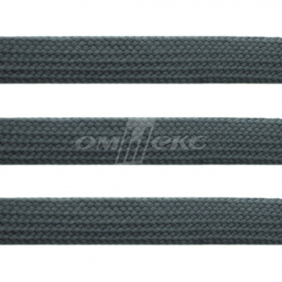 Шнур плетеный (плоский) d-12 мм, (уп.90+/-1м), 100% полиэстер, цв.272 - серый - купить в Северске. Цена: 8.62 руб.