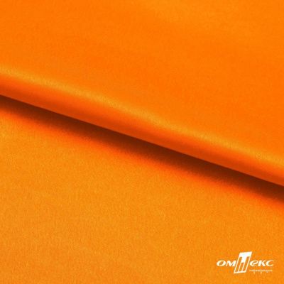 Поли креп-сатин 15-1263, 125 (+/-5) гр/м2, шир.150см, цвет оранжевый - купить в Северске. Цена 155.57 руб.