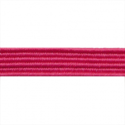 Резиновые нити с текстильным покрытием, шир. 6 мм ( упак.30 м/уп), цв.- 84-фуксия - купить в Северске. Цена: 155.22 руб.