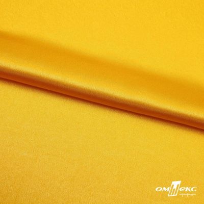 Поли креп-сатин 13-0859, 125 (+/-5) гр/м2, шир.150см, цвет жёлтый - купить в Северске. Цена 155.57 руб.