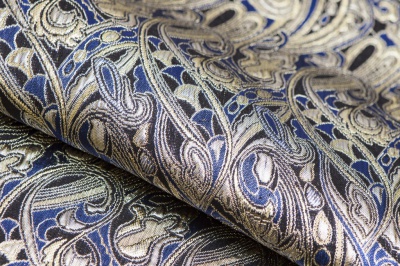 Ткань костюмная жаккард, 135 гр/м2, шир.150см, цвет синий№18 - купить в Северске. Цена 441.95 руб.