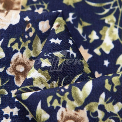 Плательная ткань "Фламенко" 1.1, 80 гр/м2, шир.150 см, принт растительный - купить в Северске. Цена 241.49 руб.