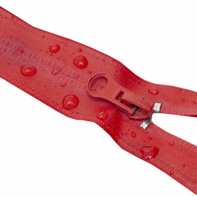 Молния водонепроницаемая PVC Т-7, 60 см, разъемная, цвет (820) красный - купить в Северске. Цена: 49.90 руб.