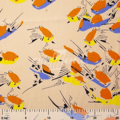 Плательная ткань "Софи" 14.1, 75 гр/м2, шир.150 см, принт птицы - купить в Северске. Цена 241.49 руб.