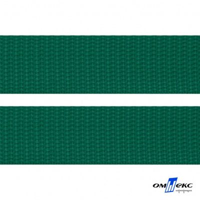 Зелёный- цв.876 -Текстильная лента-стропа 550 гр/м2 ,100% пэ шир.20 мм (боб.50+/-1 м) - купить в Северске. Цена: 318.85 руб.