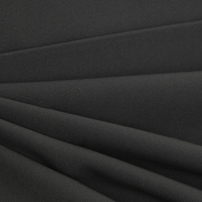 Костюмная ткань "Элис", 200 гр/м2, шир.150см, цвет чёрный - купить в Северске. Цена 303.10 руб.