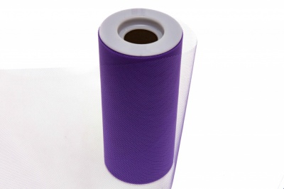 Фатин в шпульках 16-85, 10 гр/м2, шир. 15 см (в нам. 25+/-1 м), цвет фиолетовый - купить в Северске. Цена: 101.71 руб.