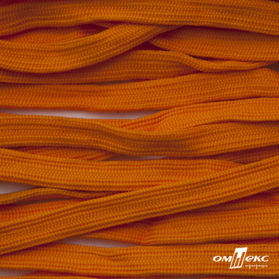 Шнур плетеный (плоский) d-12 мм, (уп.90+/-1м), 100% полиэстер, цв.267 - оранжевый - купить в Северске. Цена: 8.62 руб.