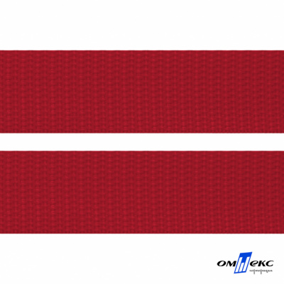Красный- цв.171 -Текстильная лента-стропа 550 гр/м2 ,100% пэ шир.25 мм (боб.50+/-1 м) - купить в Северске. Цена: 405.80 руб.