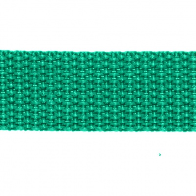 Стропа текстильная, шир. 25 мм (в нам. 50+/-1 ярд), цвет яр.зелёный - купить в Северске. Цена: 397.52 руб.
