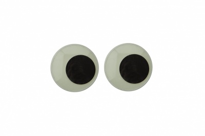 Глазки для игрушек, круглые, с бегающими зрачками, 15 мм/упак.50+/-2 шт, цв. -черно-белые - купить в Северске. Цена: 46.92 руб.