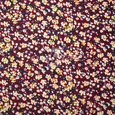 Плательная ткань "Софи" 5.1, 75 гр/м2, шир.150 см, принт растительный - купить в Северске. Цена 243.96 руб.