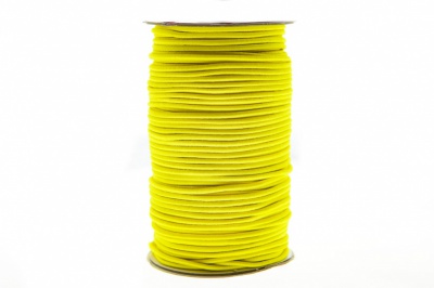 0370-1301-Шнур эластичный 3 мм, (уп.100+/-1м), цв.110 - желтый - купить в Северске. Цена: 459.62 руб.
