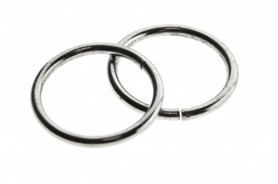 Кольцо металлическое d-15 мм, цв.-никель - купить в Северске. Цена: 2.45 руб.
