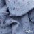 Ткань Муслин принт, 100% хлопок, 125 гр/м2, шир. 140 см, #2308 цв. 69 серо-голубой с цветком - купить в Северске. Цена 413.11 руб.