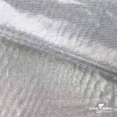 Трикотажное полотно голограмма, шир.140 см, #602 -белый/серебро - купить в Северске. Цена 385.88 руб.