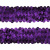Тесьма с пайетками 12, шир. 30 мм/уп. 25+/-1 м, цвет фиолет - купить в Северске. Цена: 1 098.48 руб.