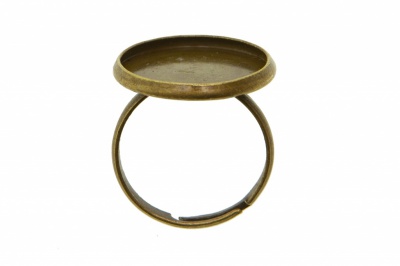 Заготовка для рукоделия металлическая фигурная для кольца 15мм - купить в Северске. Цена: 7.44 руб.