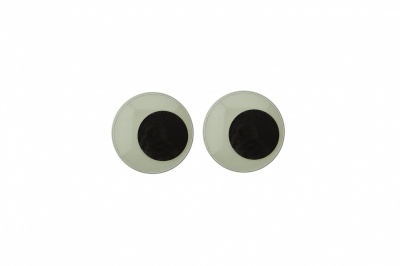 Глазки для игрушек, круглые, с бегающими зрачками, 8 мм/упак.100+/-2 шт, цв. -черно-белые - купить в Северске. Цена: 28.57 руб.