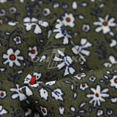 Плательная ткань "Фламенко" 11.2, 80 гр/м2, шир.150 см, принт растительный - купить в Северске. Цена 259.21 руб.