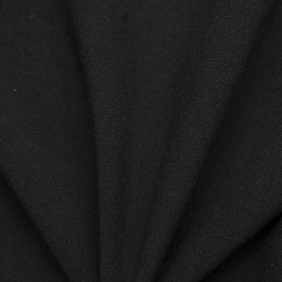 Костюмная ткань с вискозой "Рошель", 250 гр/м2, шир.150см, цвет чёрный - купить в Северске. Цена 438.12 руб.