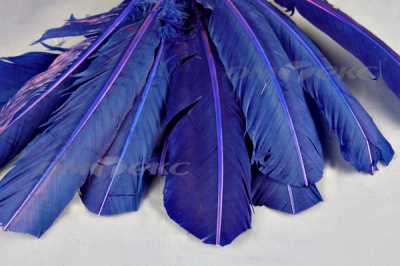 Декоративный Пучок из перьев, перо 23см/синий - купить в Северске. Цена: 12.34 руб.