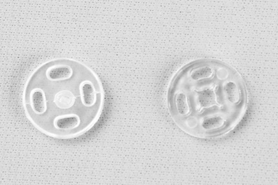 Кнопки пришивные пластиковые 11,5 мм, блистер 24шт, цв.-прозрачные - купить в Северске. Цена: 59.44 руб.